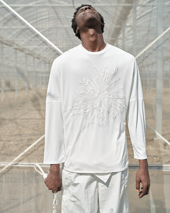 EMBROIDERY LONG SLEEVE (WHITE)