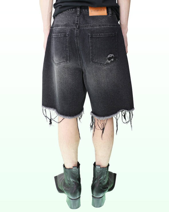 OVERSIZED DENIM SHORTS (BLACK) RADD LOUNGE Exclusive