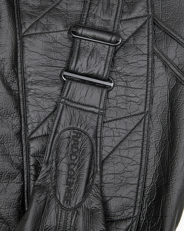 NUTEMPEROR + RADD LOUNGE - PU LEATHER EMBROIDERED BAG (BLACK NUTEMPEROR + RADD LOUNGE - PU LEATHER EMBROIDERED BAG (BLACK