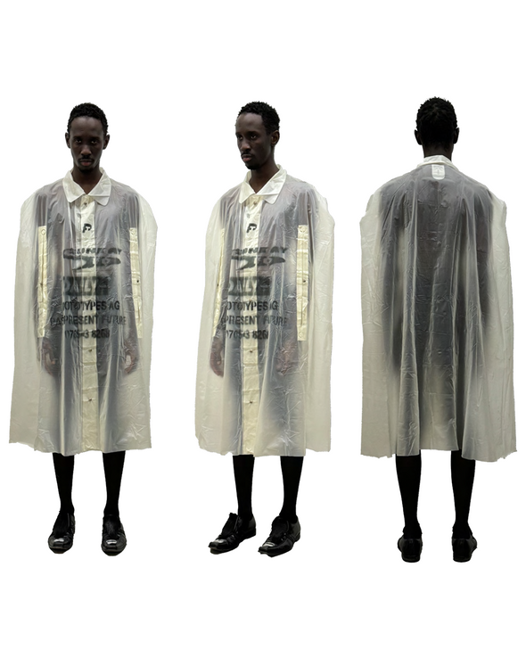 PRINTED PONCHO (CLEAR)