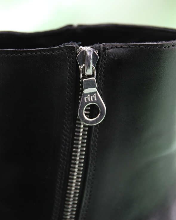 SQUARE TOE ZIPPER BOOTS (BLACK) RADD LOUNGE 限定