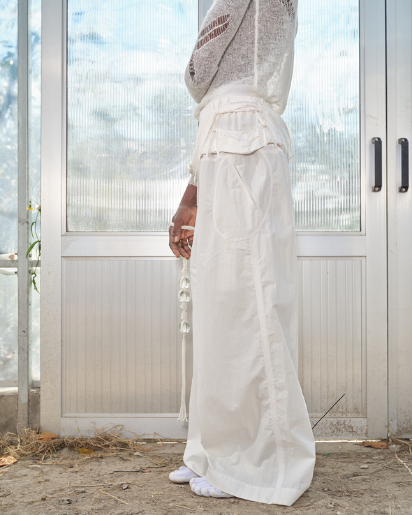 ASYMMETRY WIDE PANTS (WHITE)