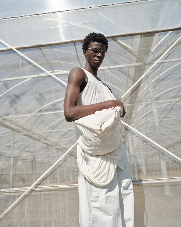 DRAPED TANK TOP (OFF WHITE)