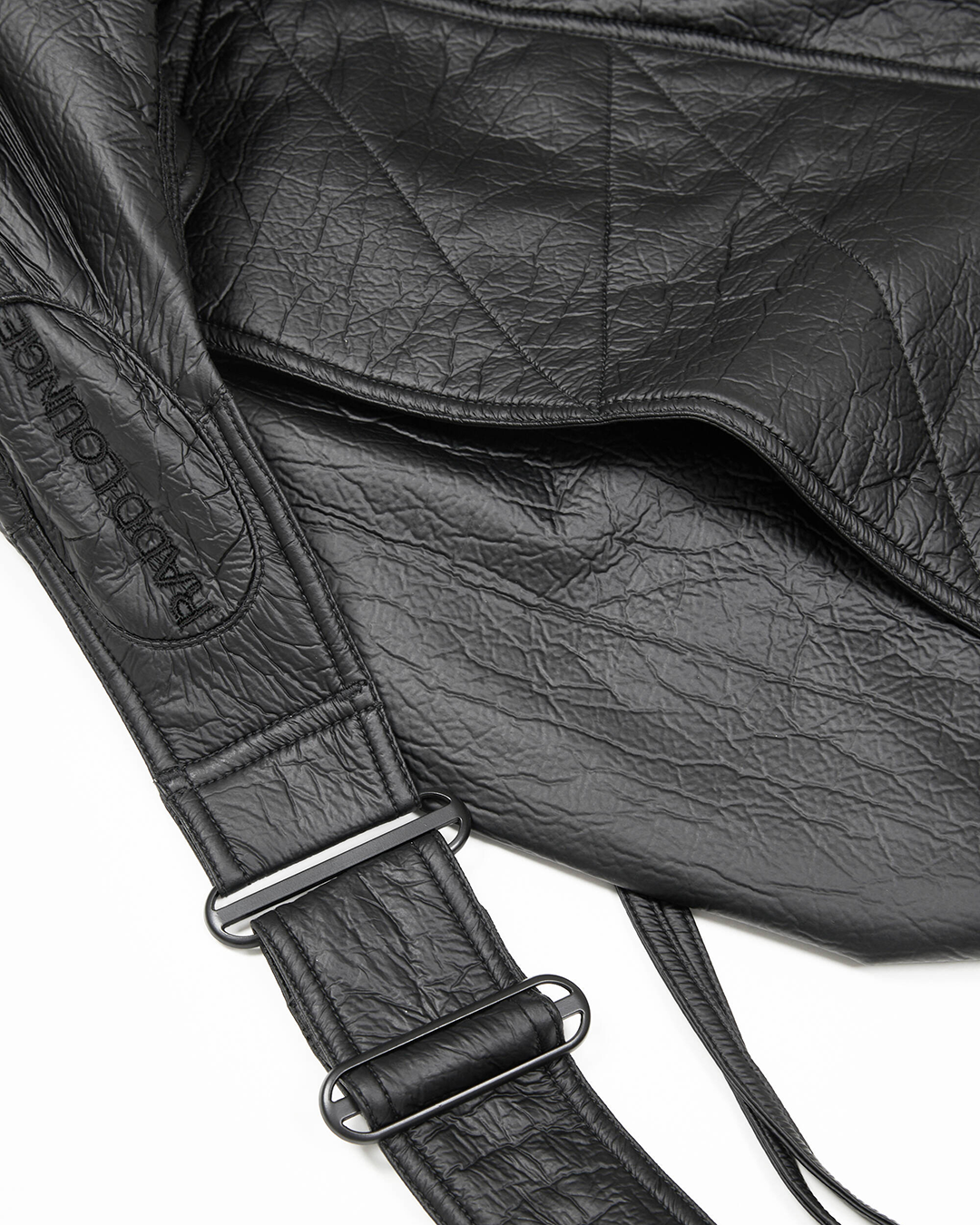 NUTEMPEROR+RADD LOUNGE - PU LEATHER EMBROIDERED BAG (BLACK) | RADD NUTEMPEROR+RADD LOUNGE - PU LEATHER EMBROIDERED BAG (BLACK) | RADD