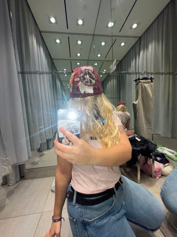 STAR PEACE BEANIE (PLUM) RADD LOUNGE 限定