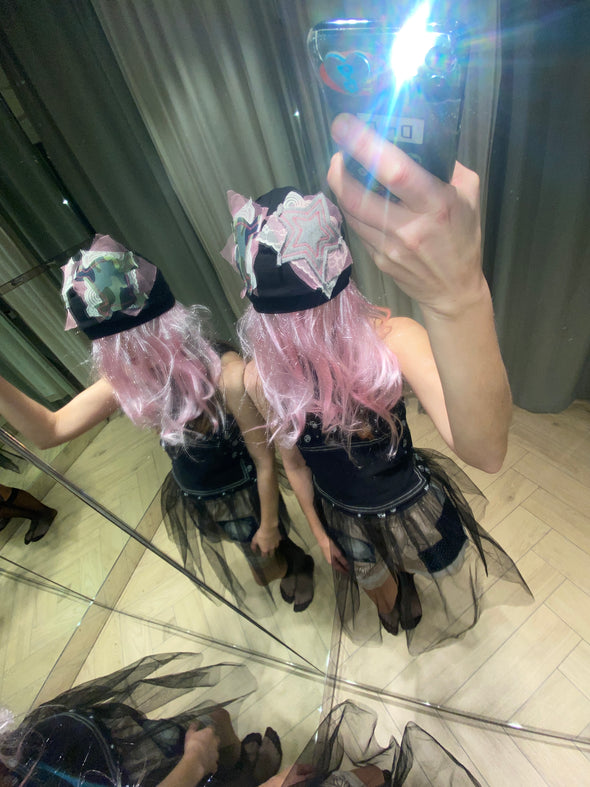 STAR SKULL BEANIE (BLACK) RADD LOUNGE 限定