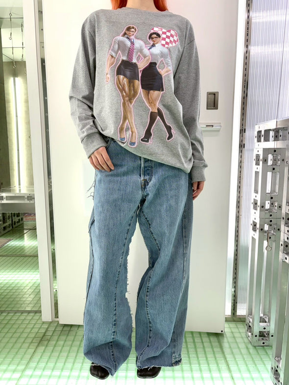 MUSCLE OL TWINS LONG SLEEVE (GREY) RADD LOUNGE 限定