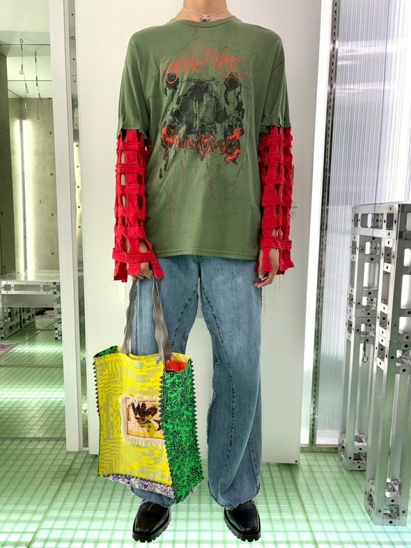 MUN SING FROLIC LONG SLEEVE (ARMY GREEN/RED) RADD LOUNGE 限定