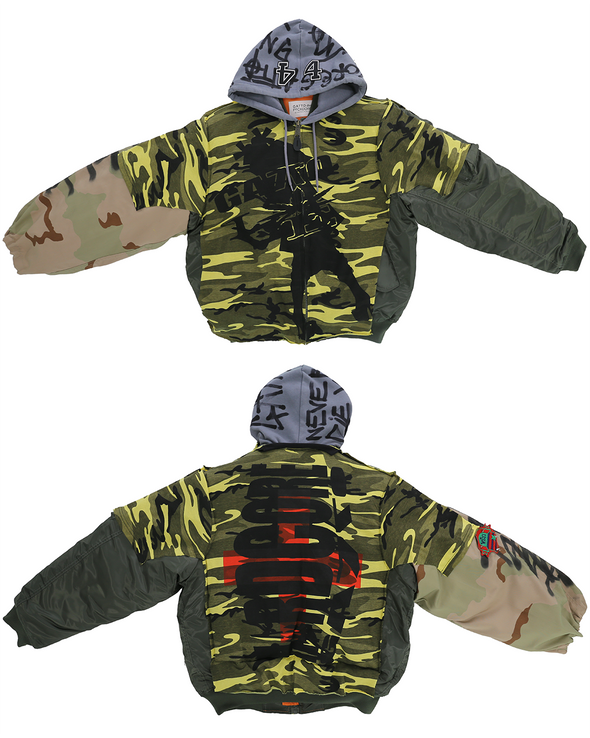 HARDCORE JACKET WITH HOODIE (YELLOW CAMO) RADD LOUNGE LIMITED
