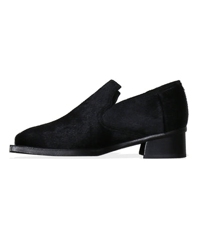 SQUARE TOE LOAFERS (BLACK COW)